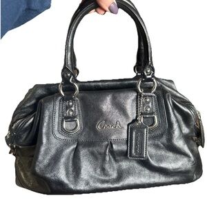 Coach Black Leather Satchel